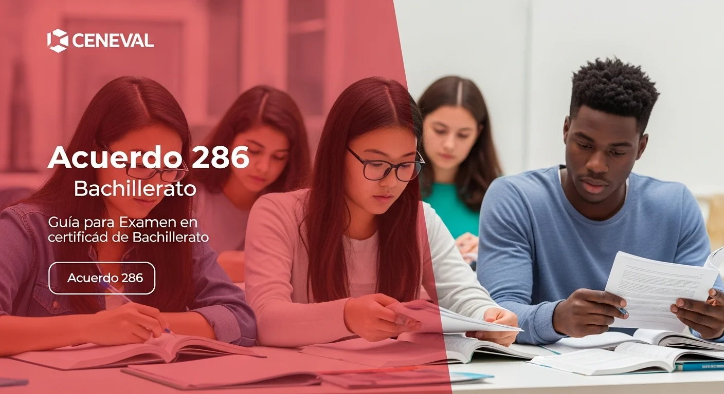 Estudiantes se preparan con entusiasmo para el examen CENEVAL de Acuerdo 286 y así obtener su certificado de bachillerato.