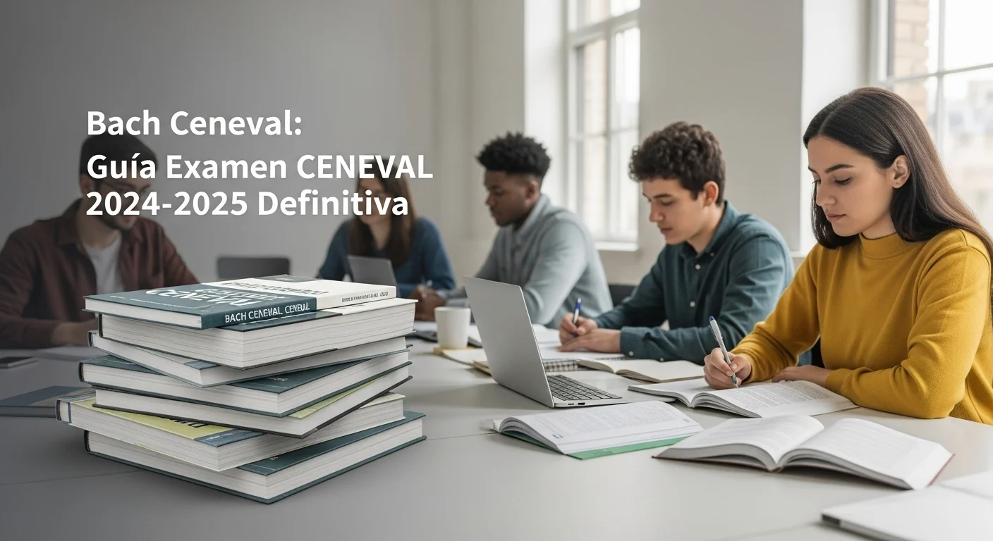 Pila de guías resueltas y materiales de estudio para el examen Bach Ceneval CENEVAL.