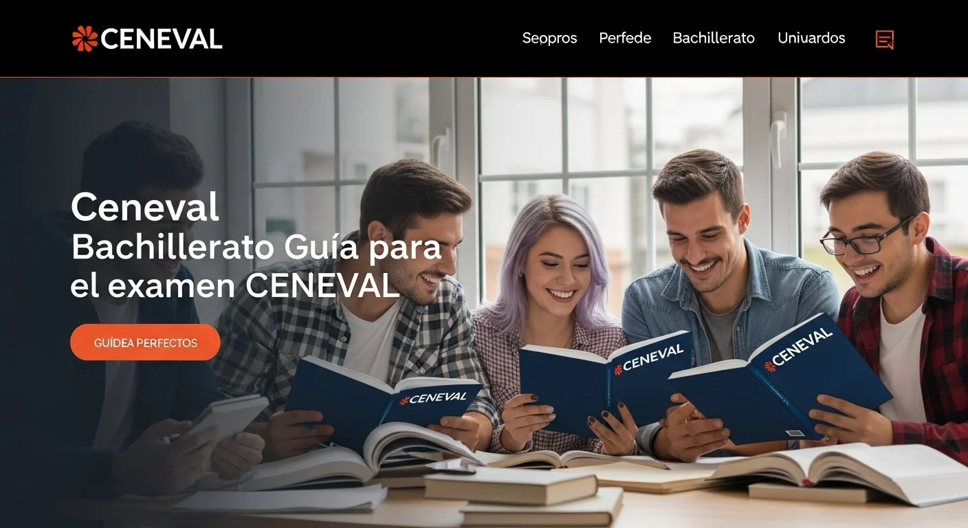 Estudiantes se preparan con entusiasmo para el Ceneval Bachillerato Exam, revisando guías de estudio CENEVAL.