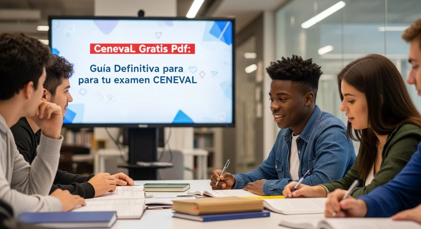 Imagen que muestra estudiantes preparándose para el examen CENEVAL de Ceneval Gratis Pdf
