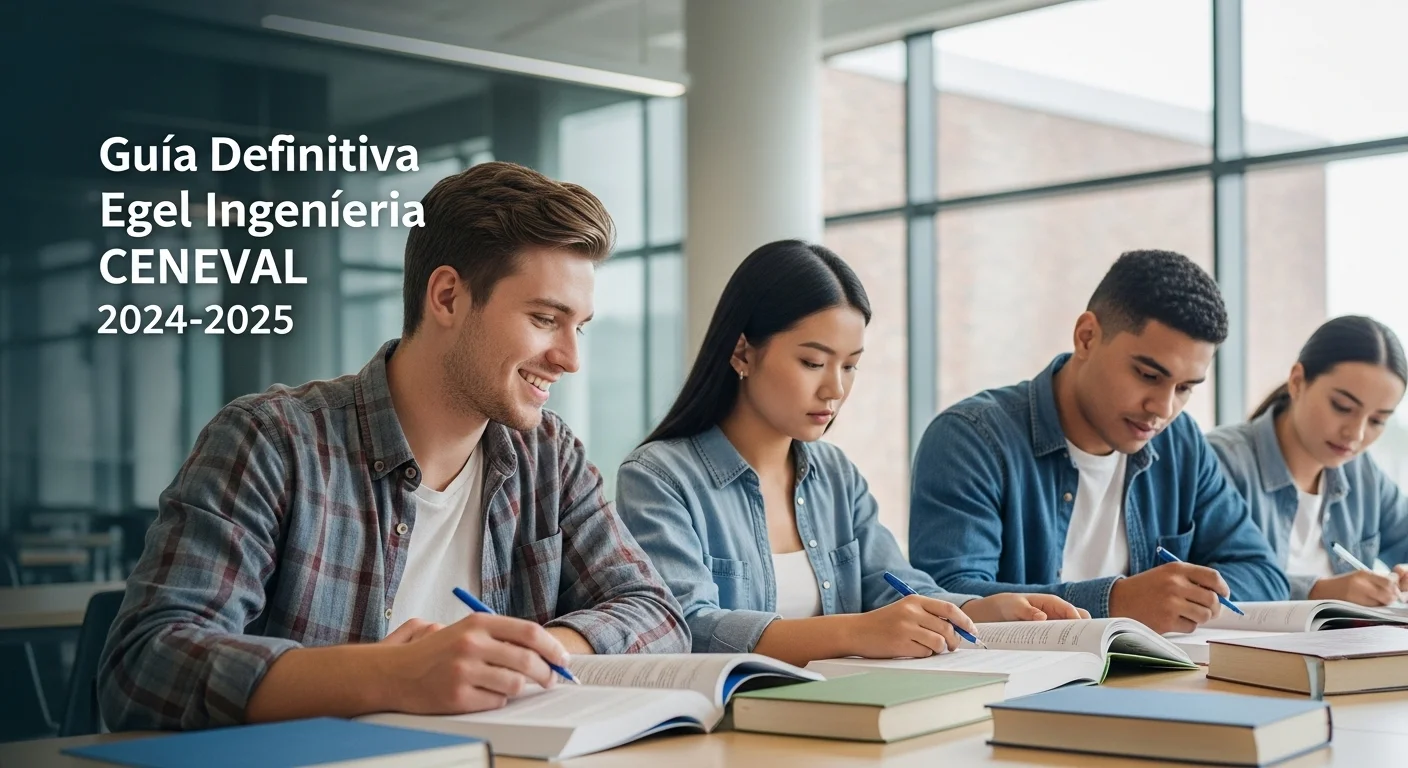 Imagen que muestra estudiantes preparándose para el examen CENEVAL de Egel Ingenieria