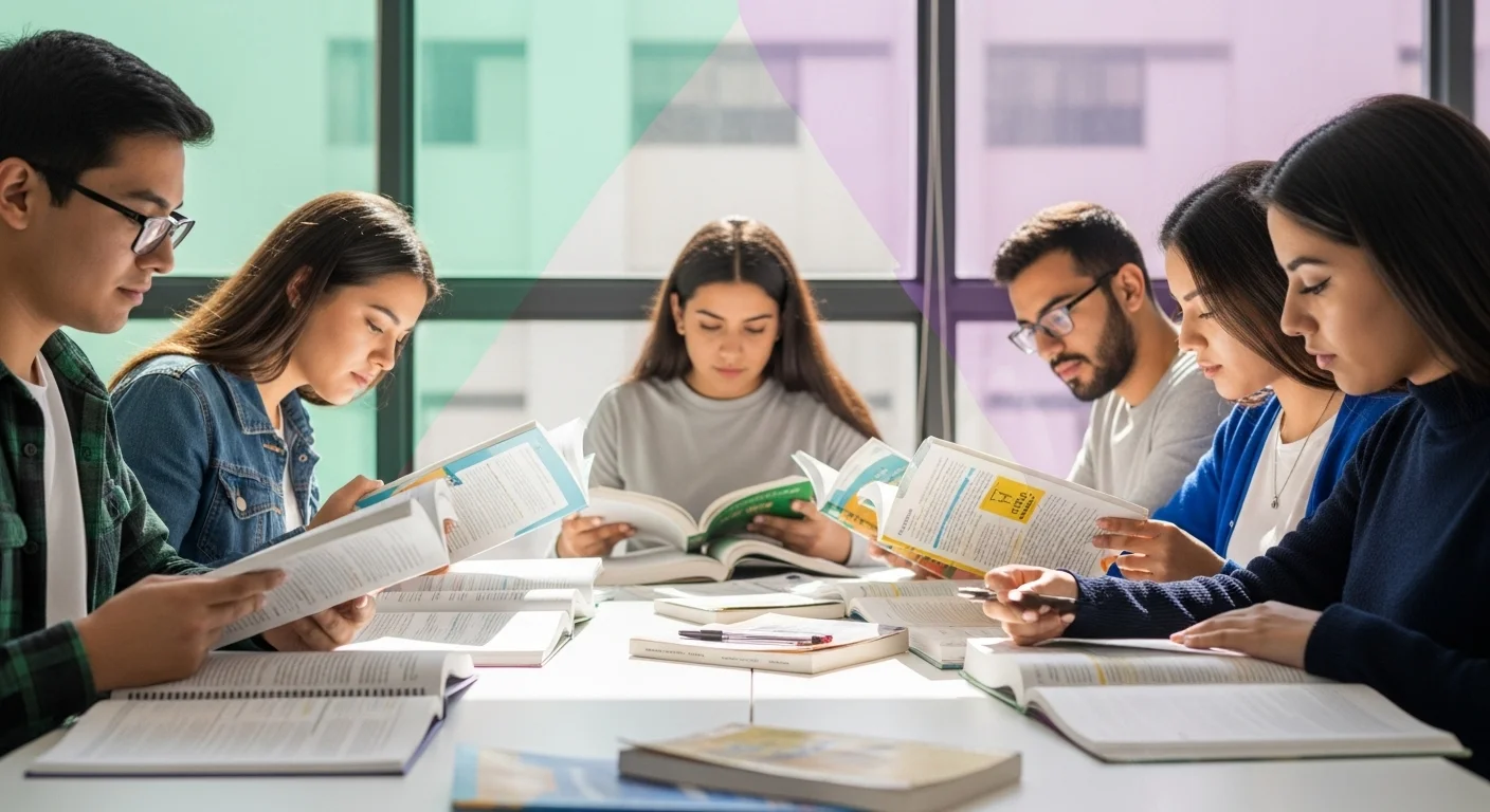 Imagen que muestra estudiantes preparándose para el examen CENEVAL de Estudio Exani Ii Par