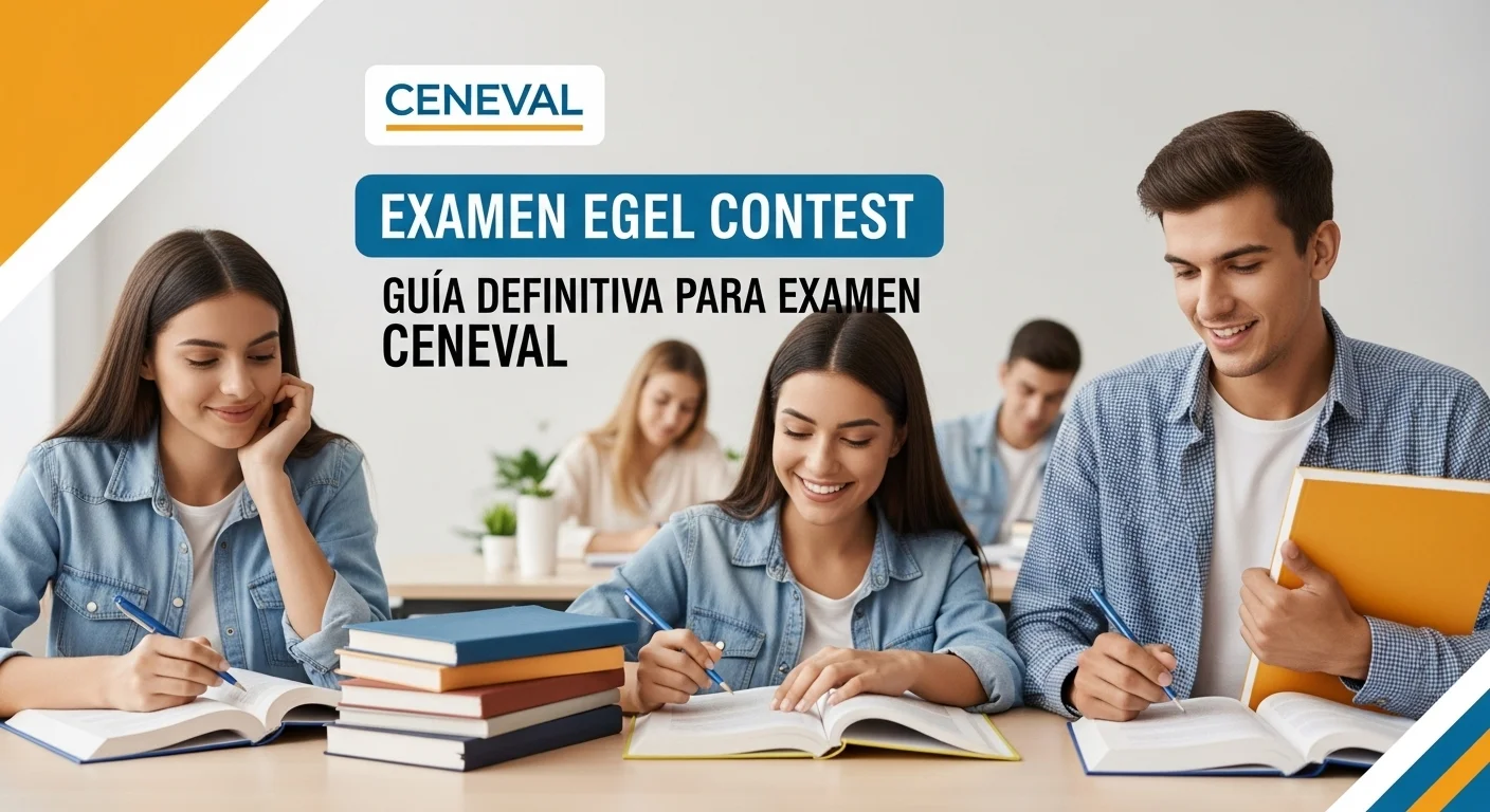 Imagen que muestra estudiantes preparándose para el examen CENEVAL de Examen Egel Contest