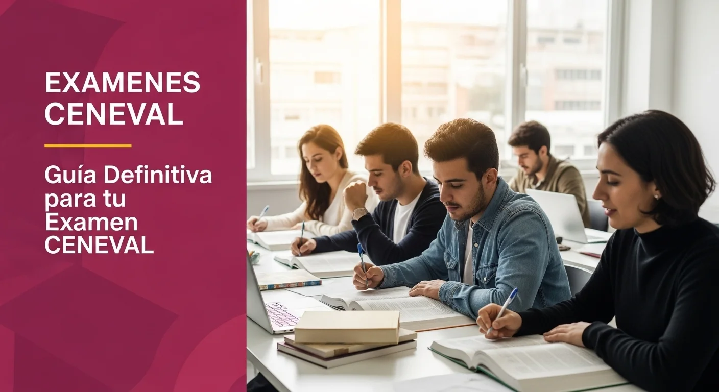 Imagen que muestra estudiantes preparándose para el examen CENEVAL de Examenes Ceneval