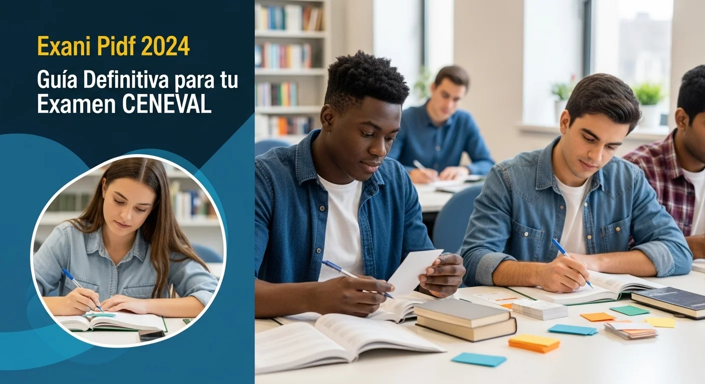 Imagen que muestra estudiantes preparándose para el examen CENEVAL de Exani Pdf 2024