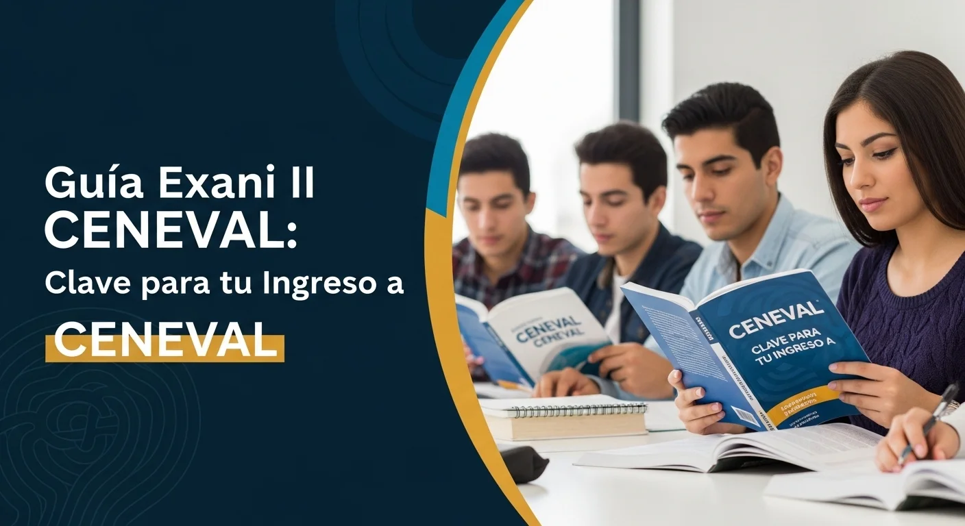 Imagen que muestra estudiantes preparándose para el examen CENEVAL de Guía Exani Ii Ceneval