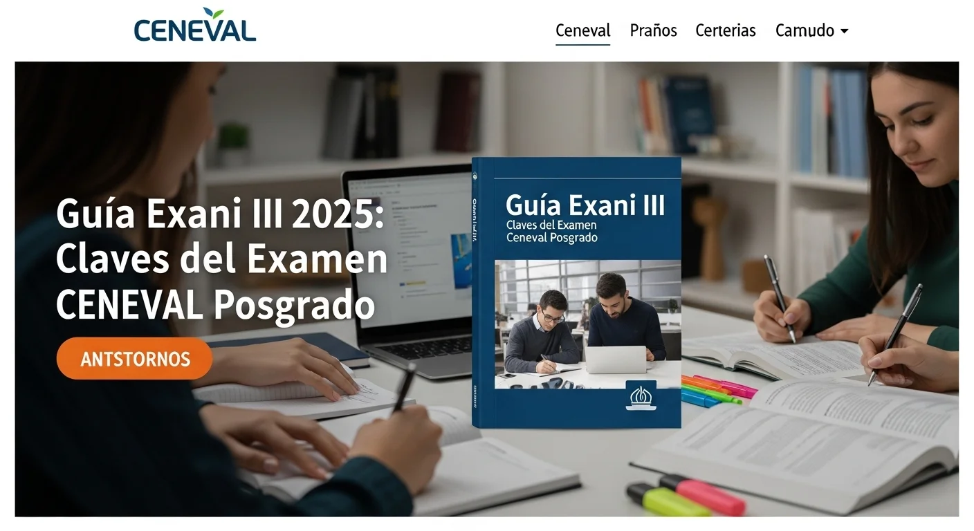 Materiales de estudio, incluyendo una guia exani iii resuelta, para el examen CENEVAL.