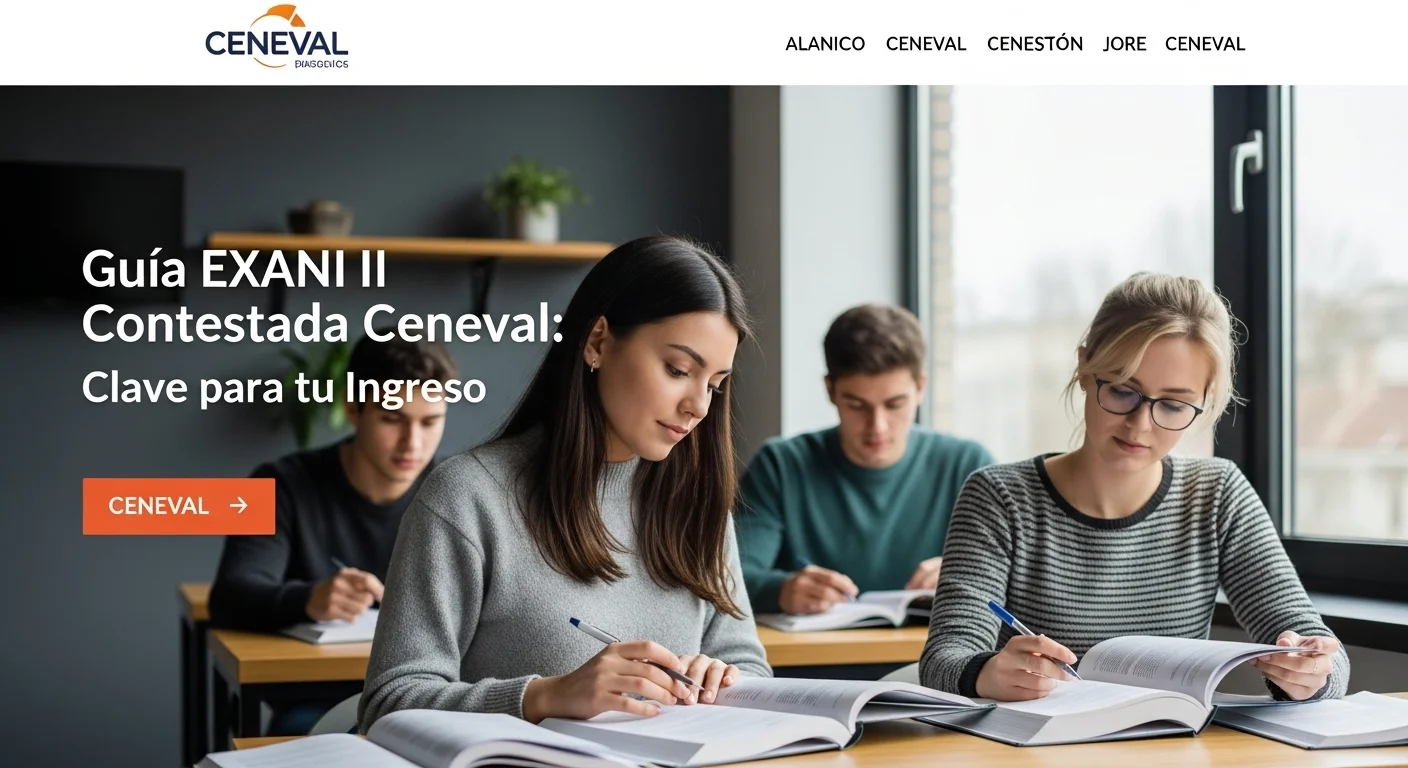 Imagen que muestra estudiantes preparándose para el examen CENEVAL de Ii Contestada Ceneval