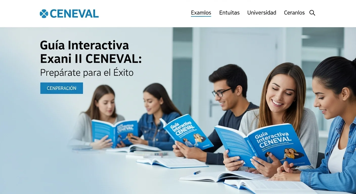 Imagen que muestra estudiantes preparándose para el examen CENEVAL de Interactiva Exani Ii
