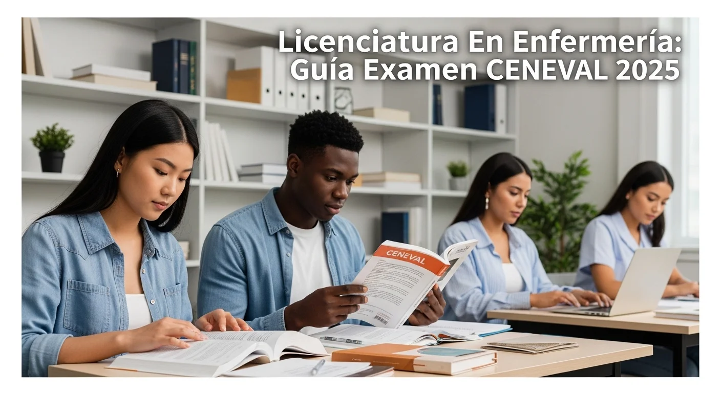 Imagen que muestra estudiantes preparándose para el examen CENEVAL de Licenciatura En Enfermeria