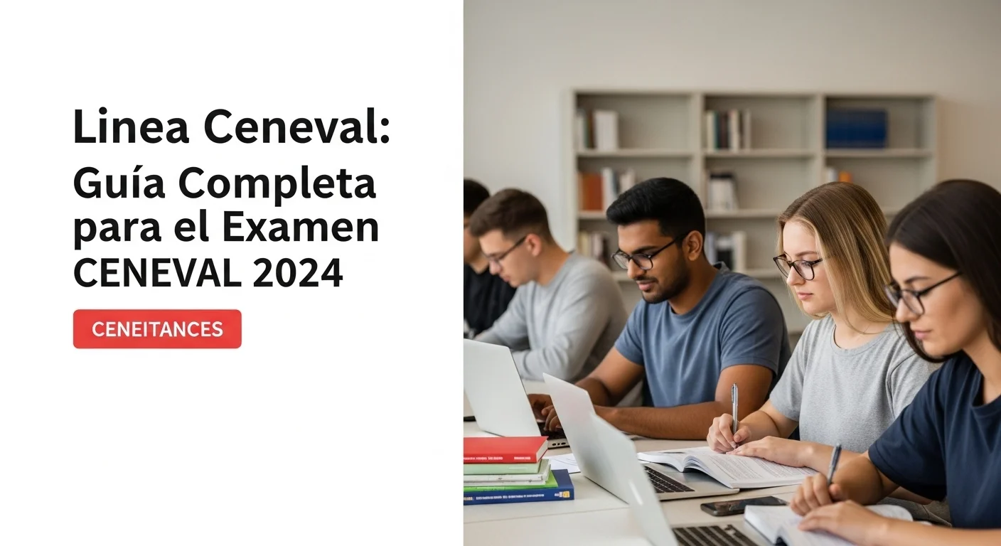 Estudiantes utilizando computadoras portátiles para prepararse para el examen CENEVAL en linea.