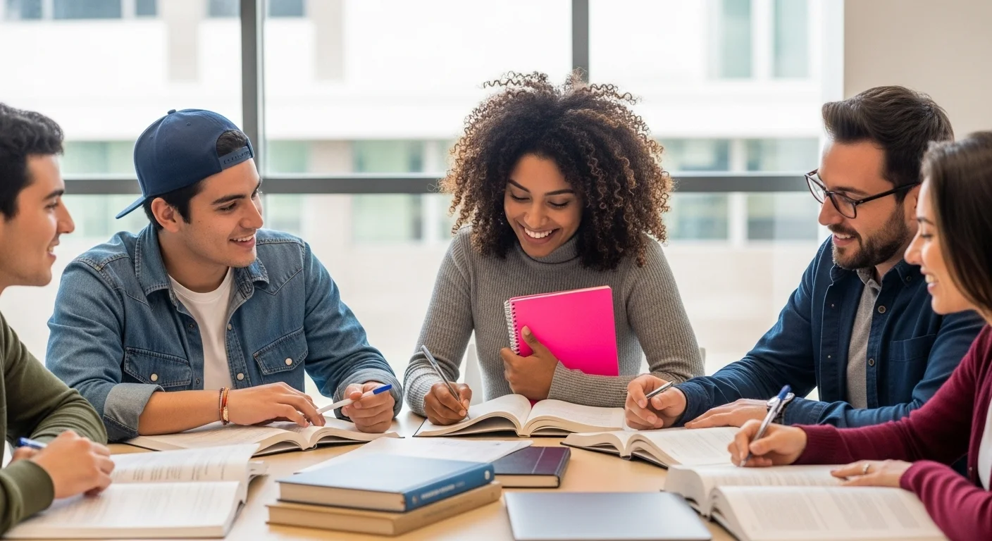 Imagen que muestra estudiantes preparándose para el examen CENEVAL de Linea Ceneval Exam