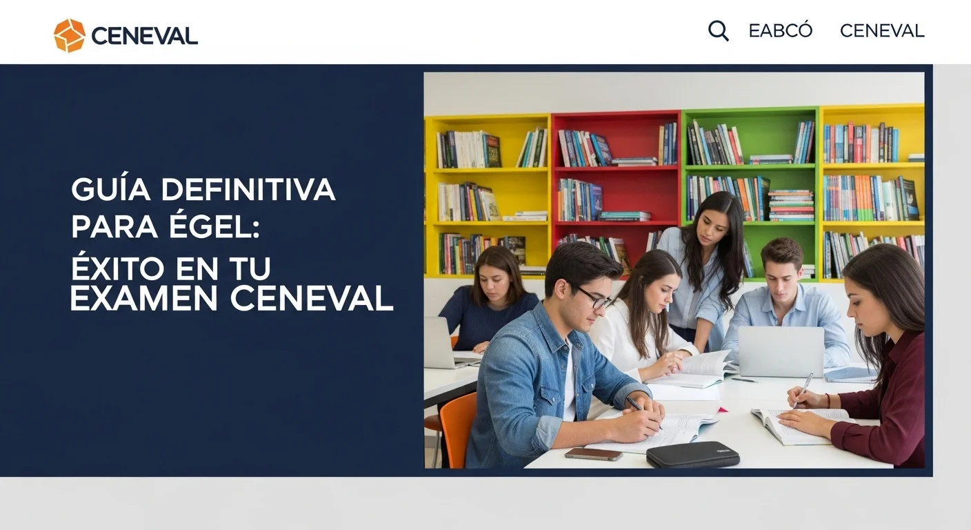 Imagen que muestra estudiantes preparándose para el examen CENEVAL de Para Egel