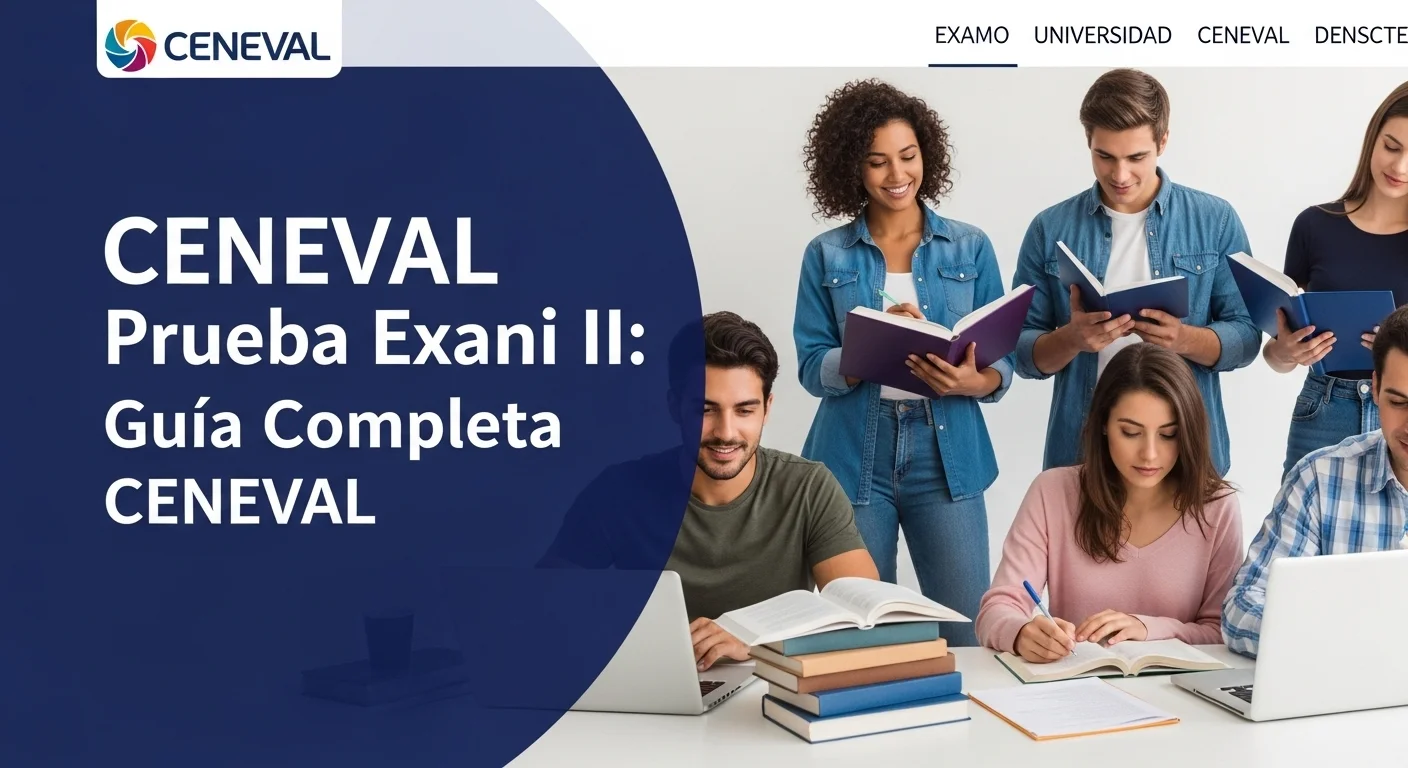 Imagen que muestra estudiantes preparándose para el examen CENEVAL de Prueba Exani Exam Ii