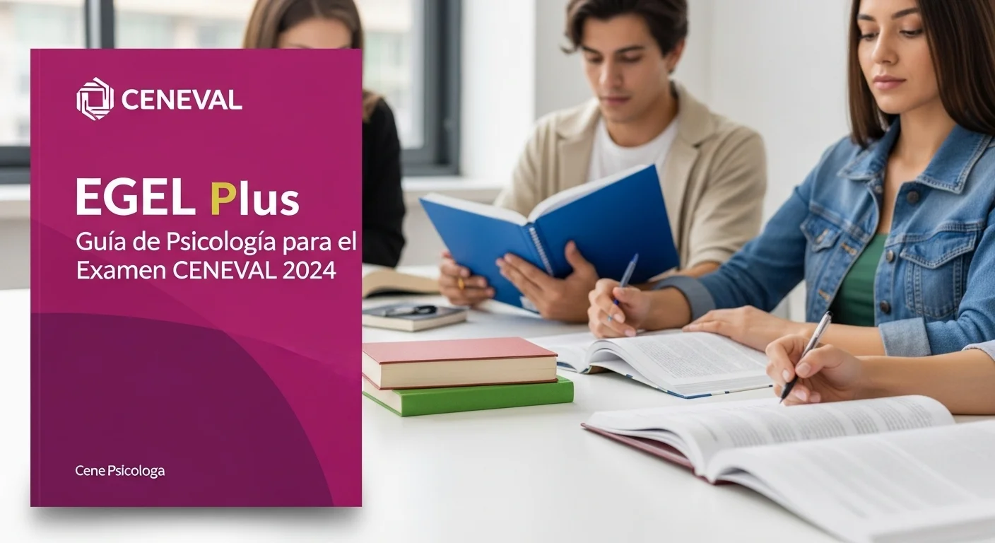 Estudiantes de psicología se preparan con libros y apuntes para su examen CENEVAL EGEL Plus.