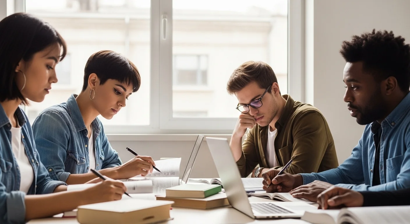 Imagen que muestra estudiantes preparándose para el examen CENEVAL de Titulacion Ceneval Exam